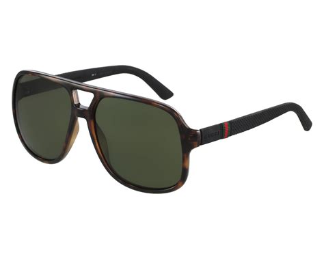 Gucci Sunglasses GG 1115/s M1w1e Havana Black Aviator 